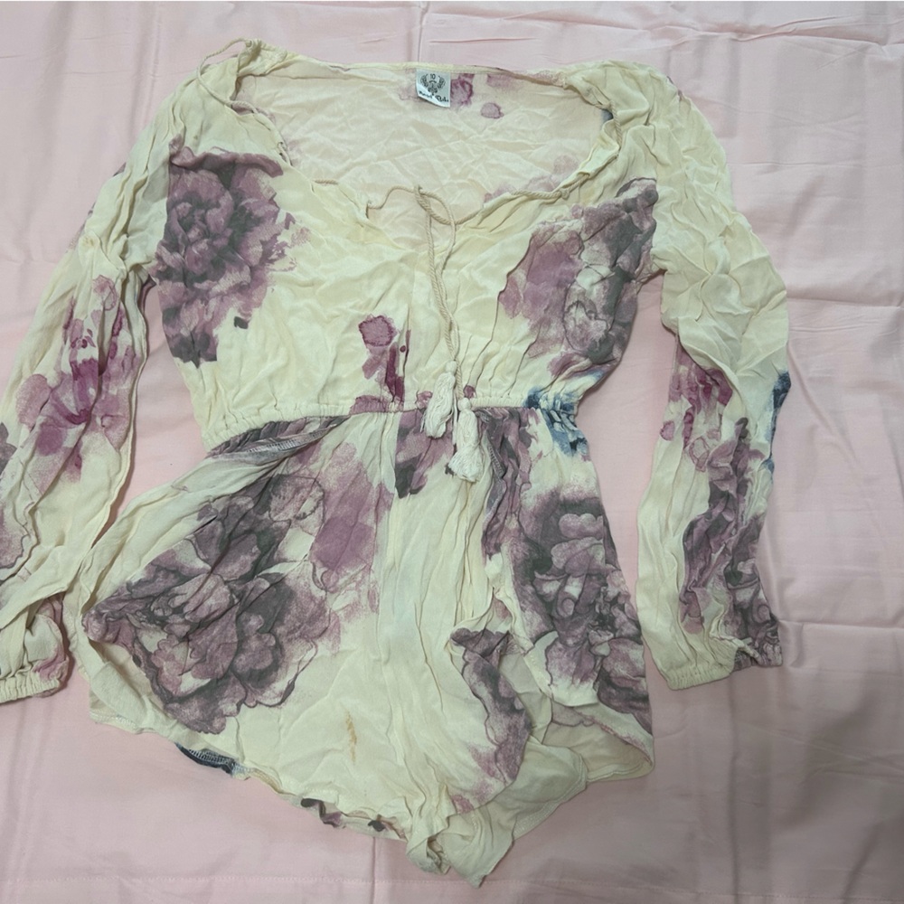 Floral Print Women's Romper